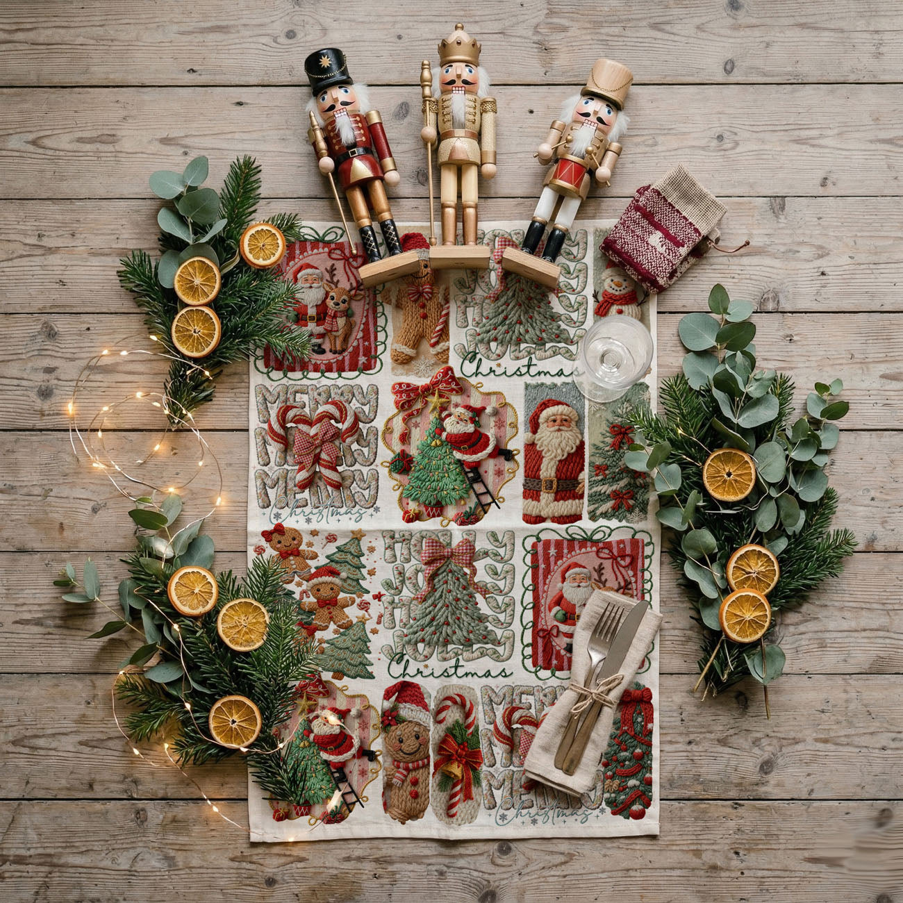 Yarn Christmas Kitchen Towel
