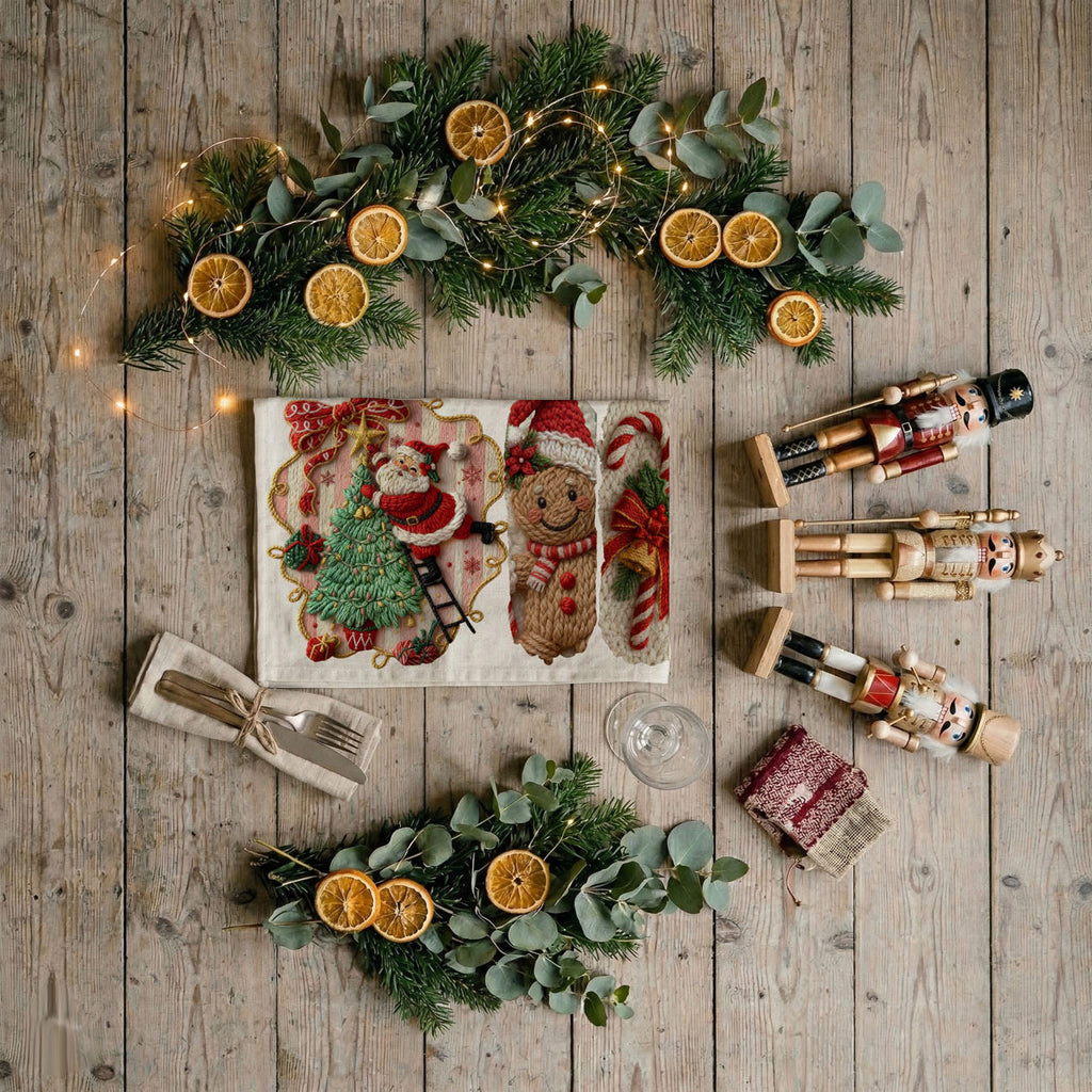 Yarn Christmas Kitchen Towel