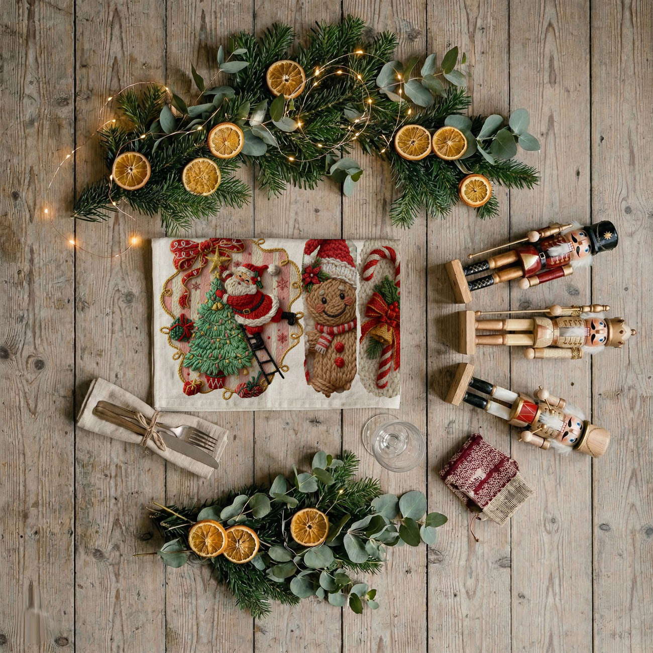 Yarn Christmas Kitchen Towel