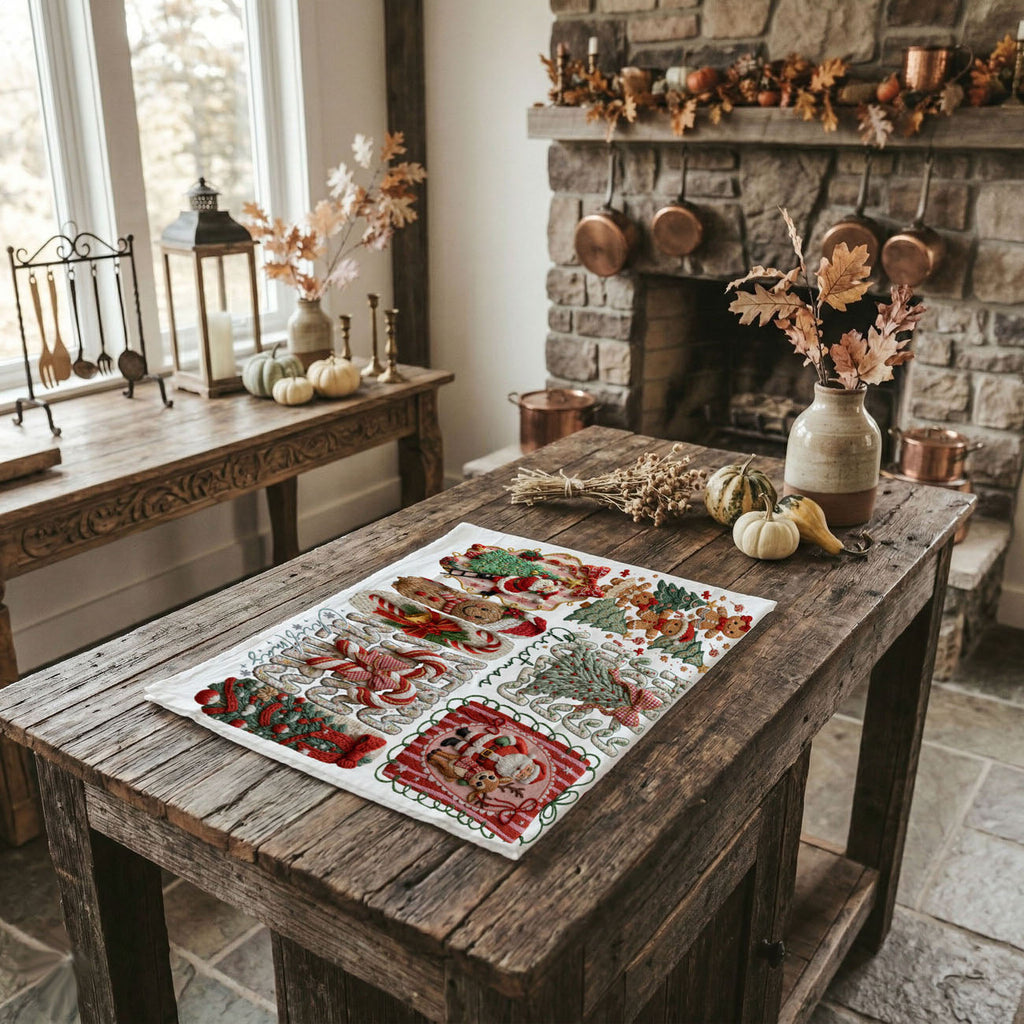 Yarn Christmas Kitchen Towel