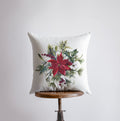 Poinsettia Holly Pillow