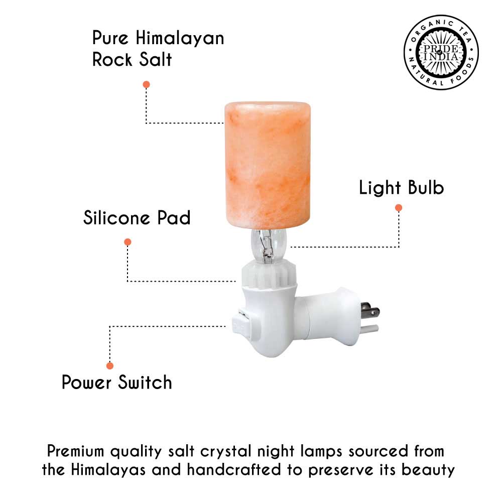 Himalayan Pink Salt Night Light | Handcrafted | Air Purifying
