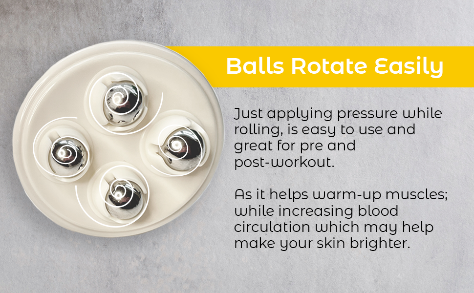 Rolling Body Massager | Stainless Steel Rollers | Deep Tissue | Ergonomic | Shower-Safe | Portable | Choixe