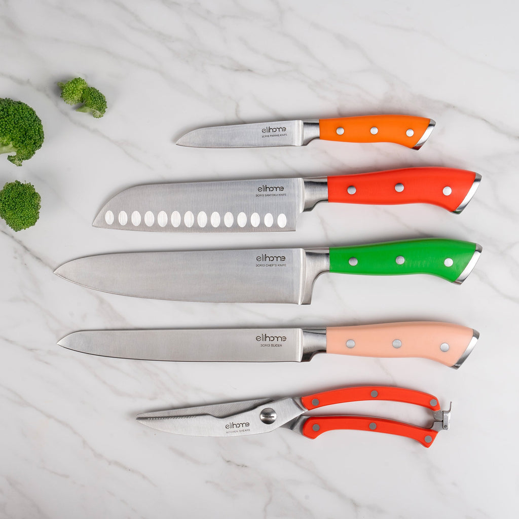 5-Piece Professional Kitchen Knife Set | Ergonomic Handles | Stainless Steel