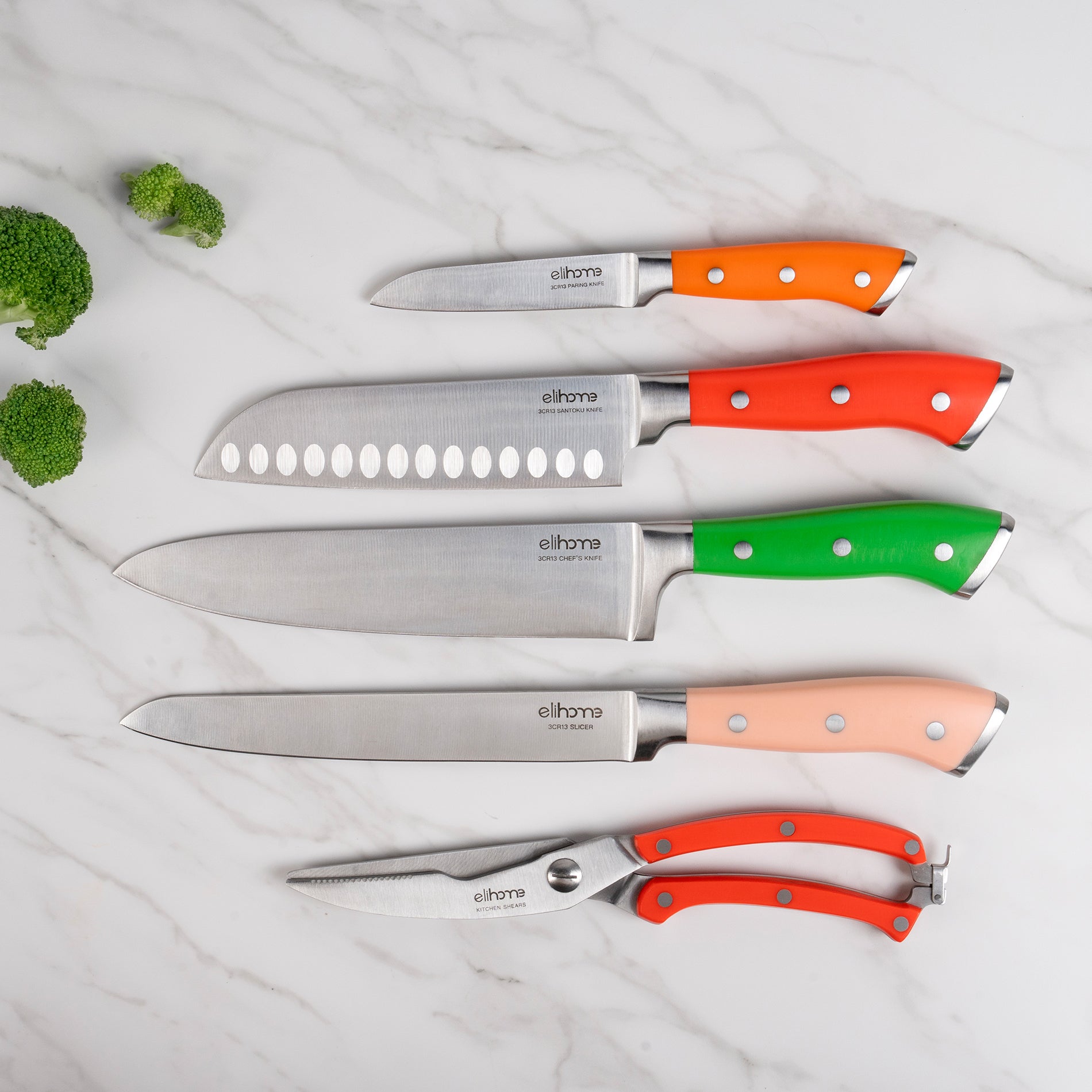5-Piece Professional Kitchen Knife Set | Ergonomic Handles | Stainless Steel