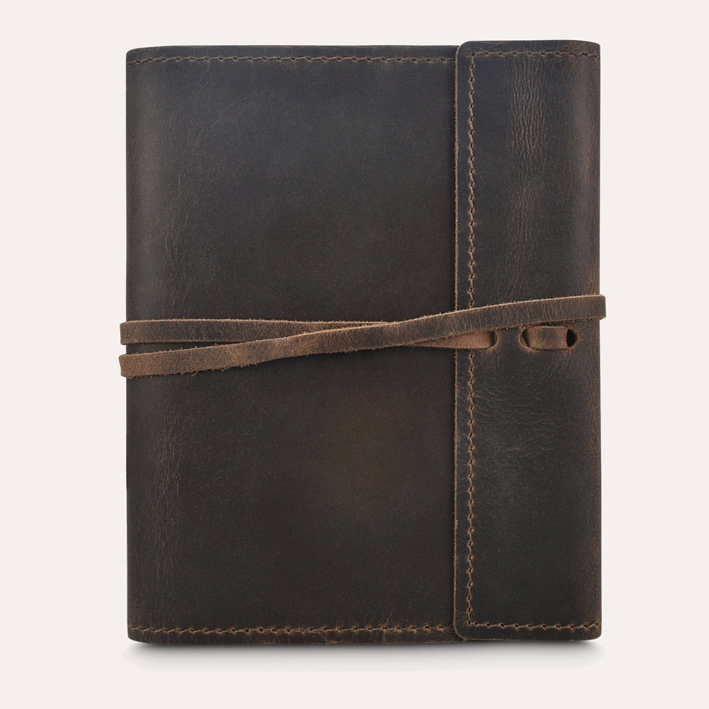 Finest Leather Journal | Family Keepsake & Heirloom | Refillable | Leather Tie Closure & Pen Holder | Kiko Leather