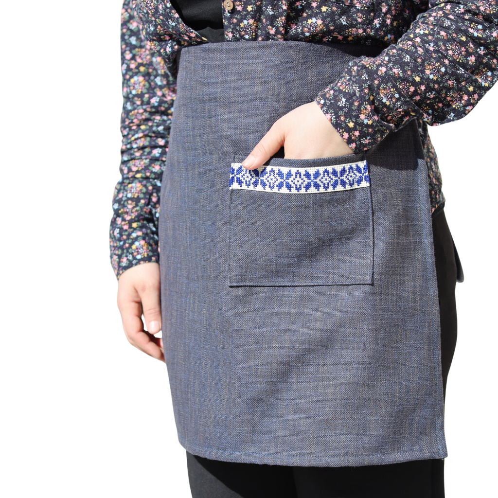 Farah Handmade Half Apron - Blue
