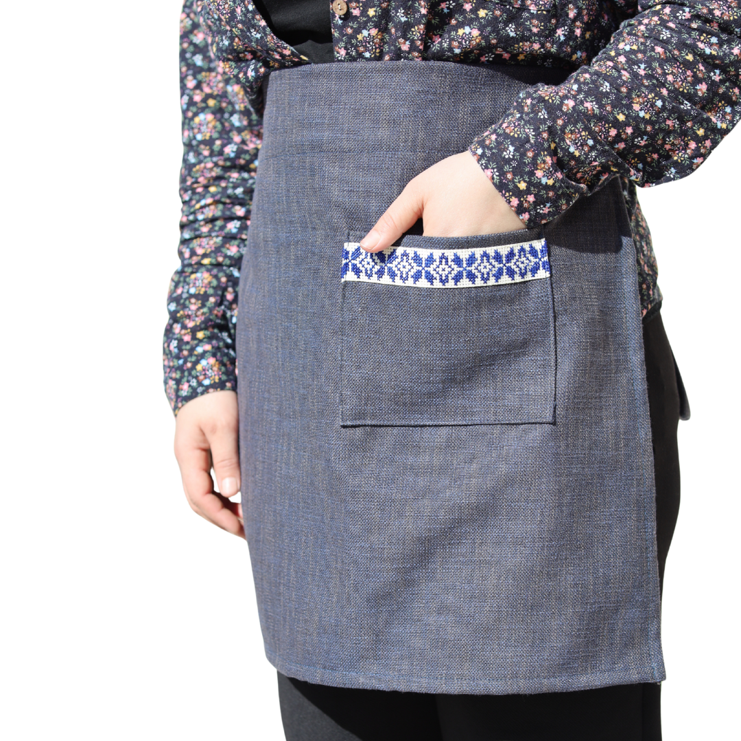 Farah Handmade Half Apron - Blue