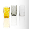 Large Tumbler | Set of 6 | Hand-Blown Recycled Glass | Oaxaca Mexico | 12 oz | Smoke | Clear | Amber | Powered by People