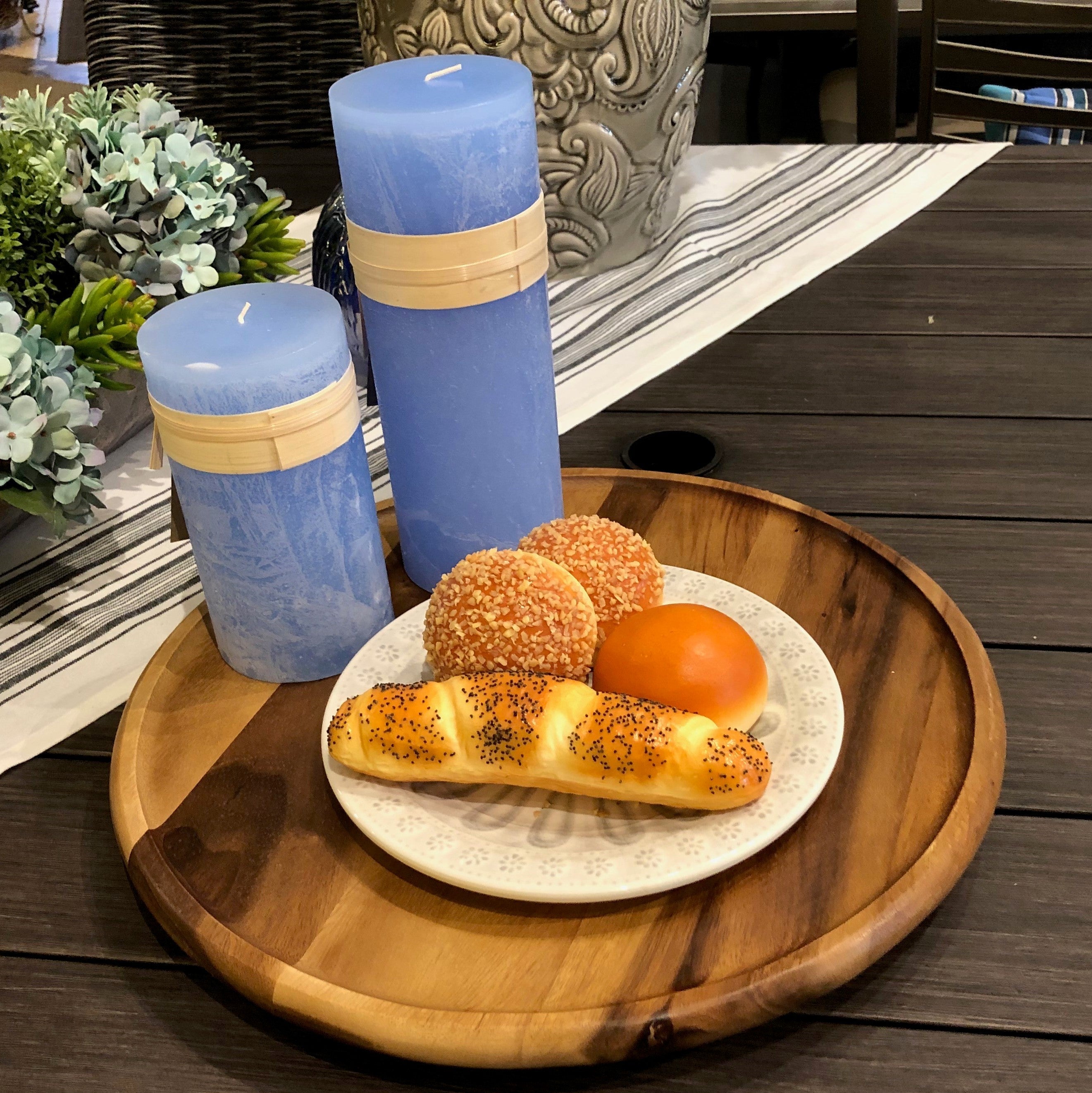 Acacia Wood Lazy Susan | Handcrafted | 4 Sizes | Dining, Kitchen & Home