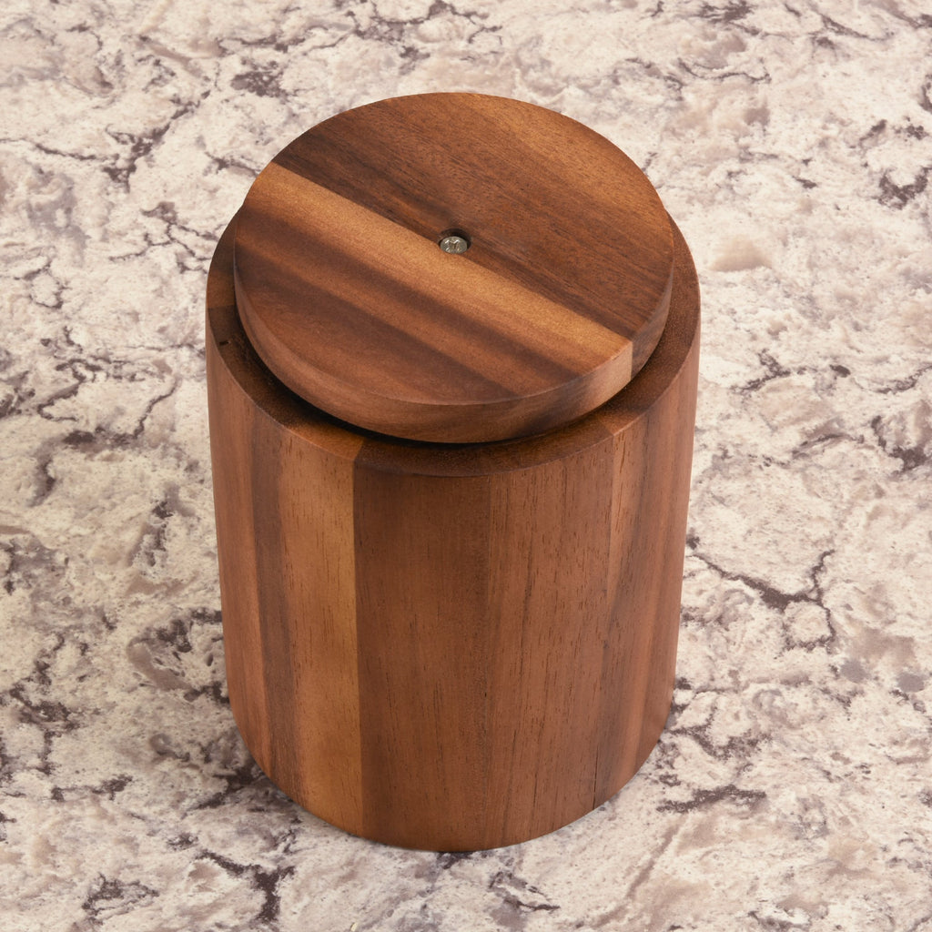 Aalborg, Denmark Acacia Wood Rotating Lazy Susan Utensil Holder | 2 Sizes | Kalmar Home
