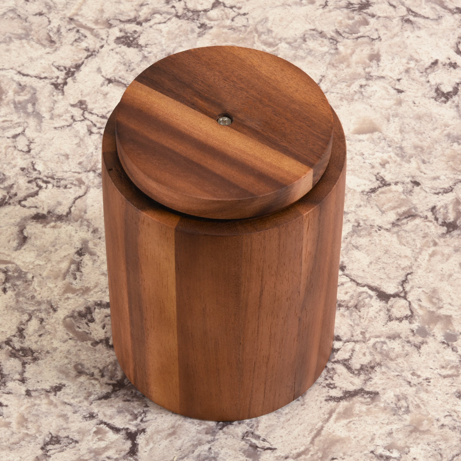 Aalborg, Denmark Acacia Wood Rotating Lazy Susan Utensil Holder | 2 Sizes | Kalmar Home