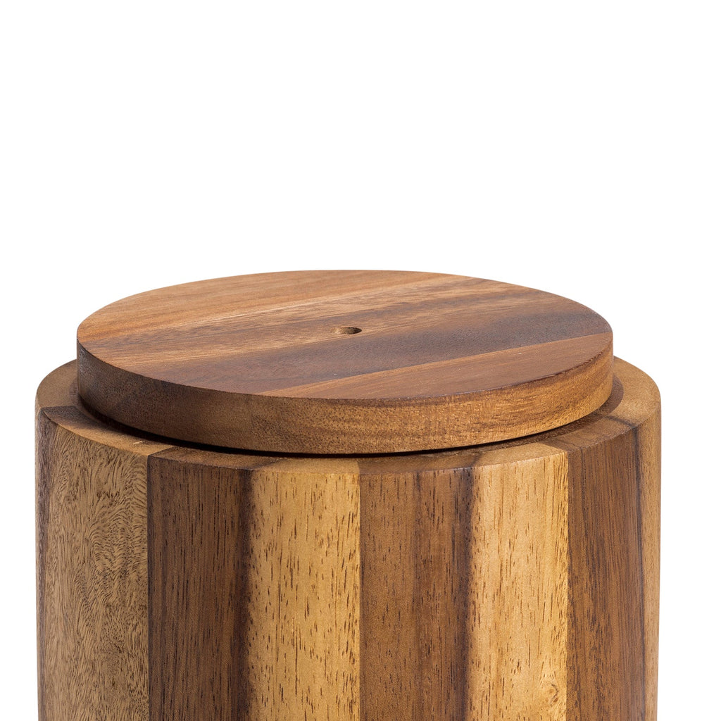 Aalborg, Denmark Acacia Wood Rotating Lazy Susan Utensil Holder | 2 Sizes | Kalmar Home