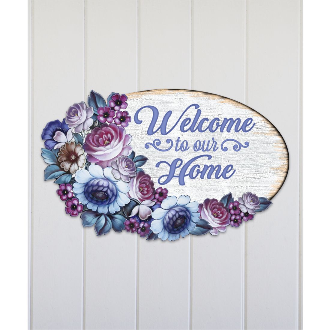 Welcome to Our Home Wreath Easter Door Decor by G. DeBrekht - Easter Spring Decor - 8185311H