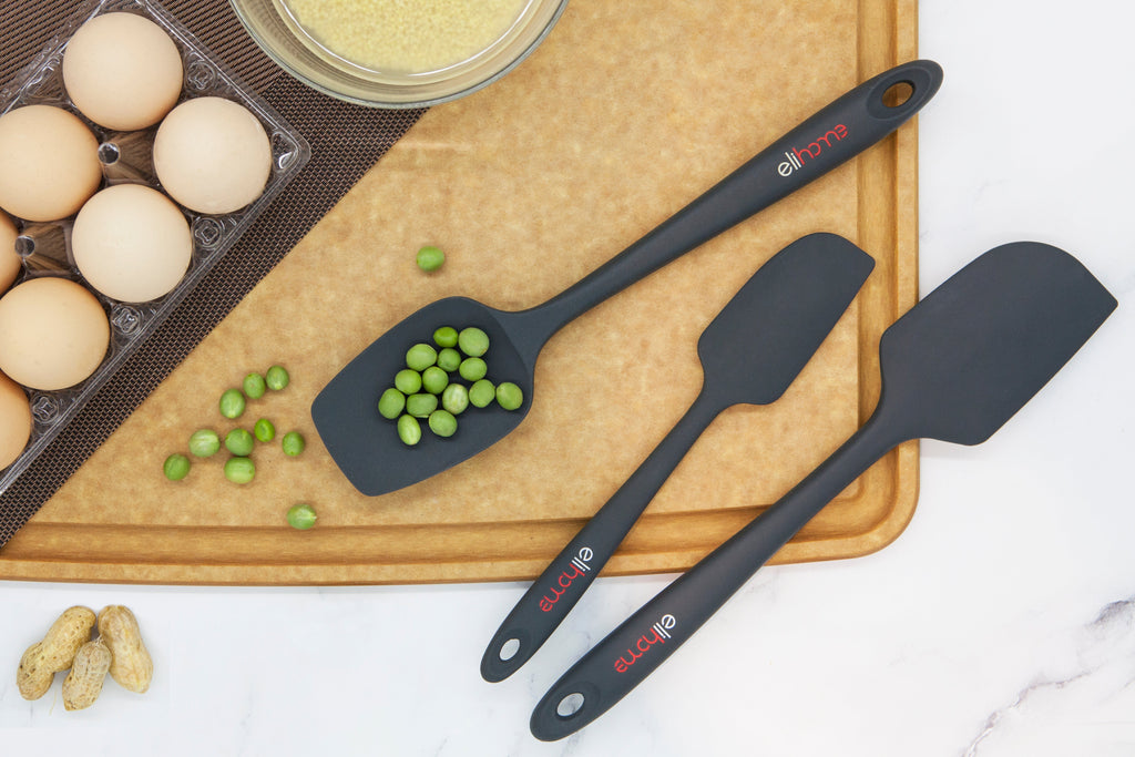 Silicone Spoonula | 11" | Heat Resistant to 600°F | BPA-Free | 9 Colors | Non-Stick Safe | Dishwasher Safe | Elihome | Powered by People