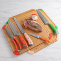 9-Piece Cutting Board & Knife Set | Cutting Wise | German Stainless Steel | Color-Coded Boards | Chef, Santoku, Slicer, Paring & Shears