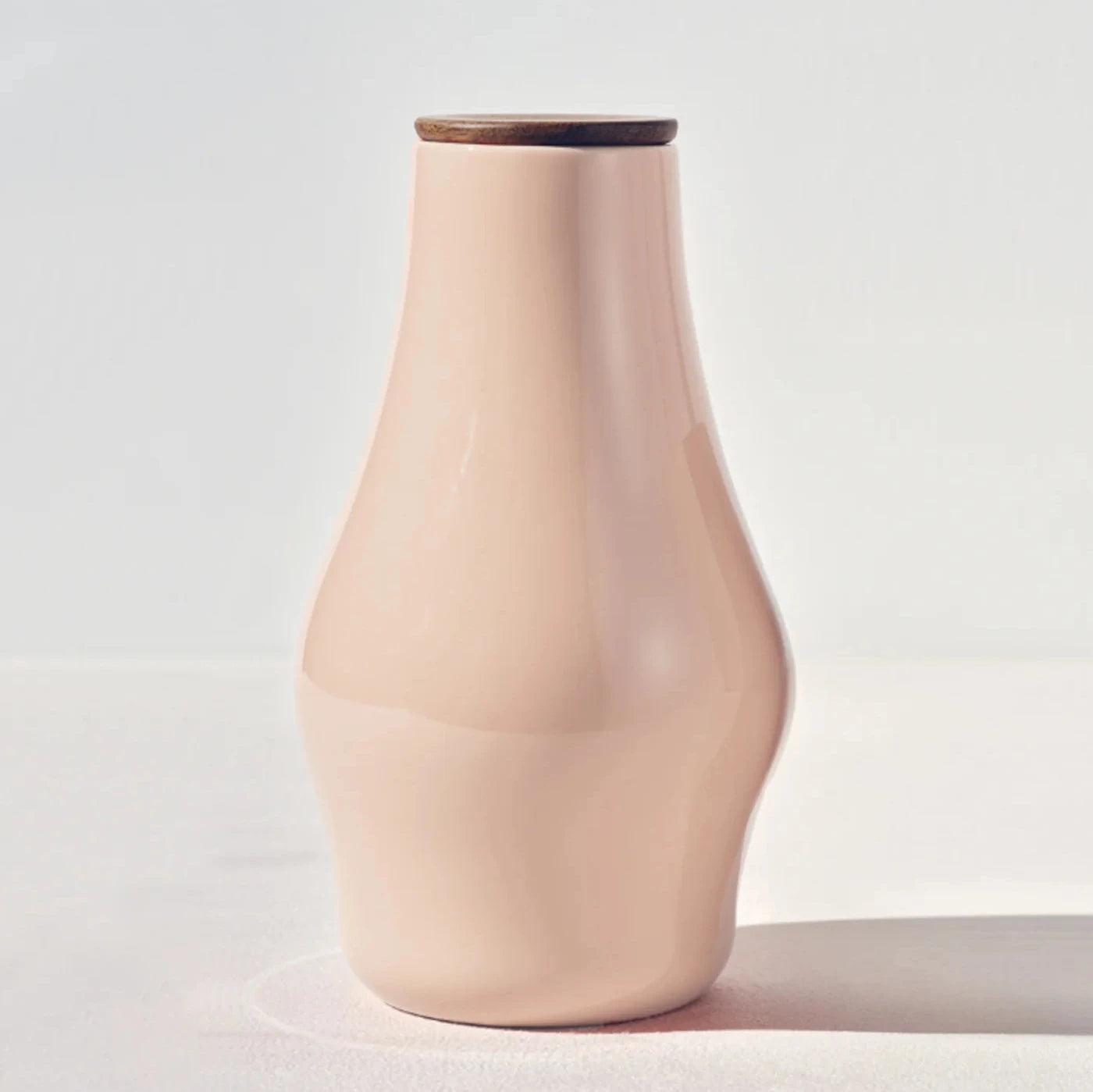 Handcrafted Ceramic Carafe - Sculptural Wooden Lid