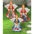 Blessed Angels Outdoor Walkway Outdoor Garden Decor Set of 3 by G. DeBrekht - Christmas Decor - 8120126MS3