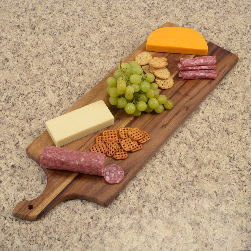 Acacia Wood Cutting & Charcuterie Board | Extra Large 26"x9" | Solid Acacia | Handcrafted | Kalmar Home
