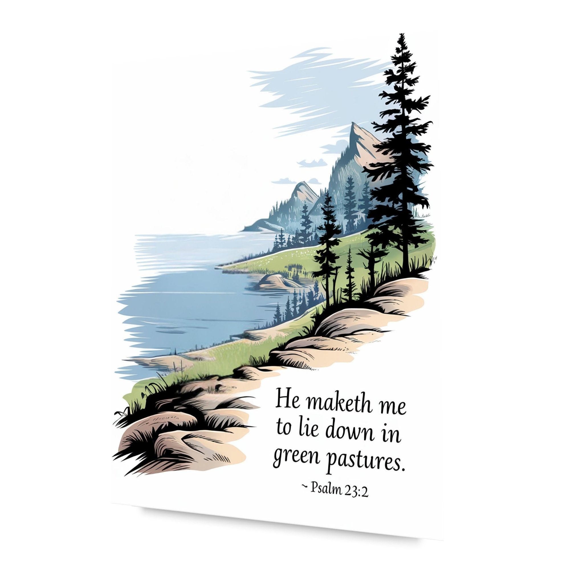 Giclee Faith Inspired Tranquil Ocean Horizon Landscape Uplifting