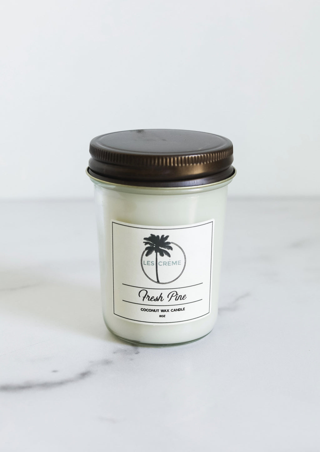 Fresh Pine | 100% Botanical All Natural Coconut Wax Candle | Toxin-Free | Vegan | Cotton Wick | Les Crème