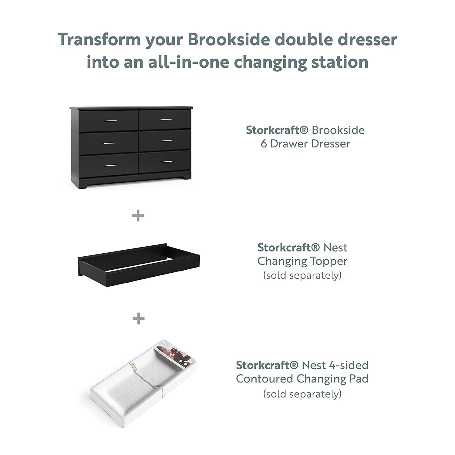 Storkcraft Brookside 6 Drawer Dresser For Nursery Furniture
