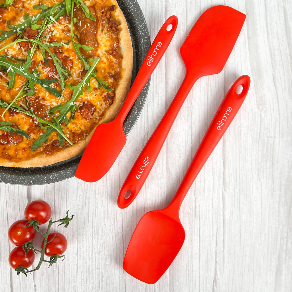 3-Piece Silicone Spatula Set | Heat Resistant to 600°F | BPA-Free | Dishwasher Safe | 6 Colors