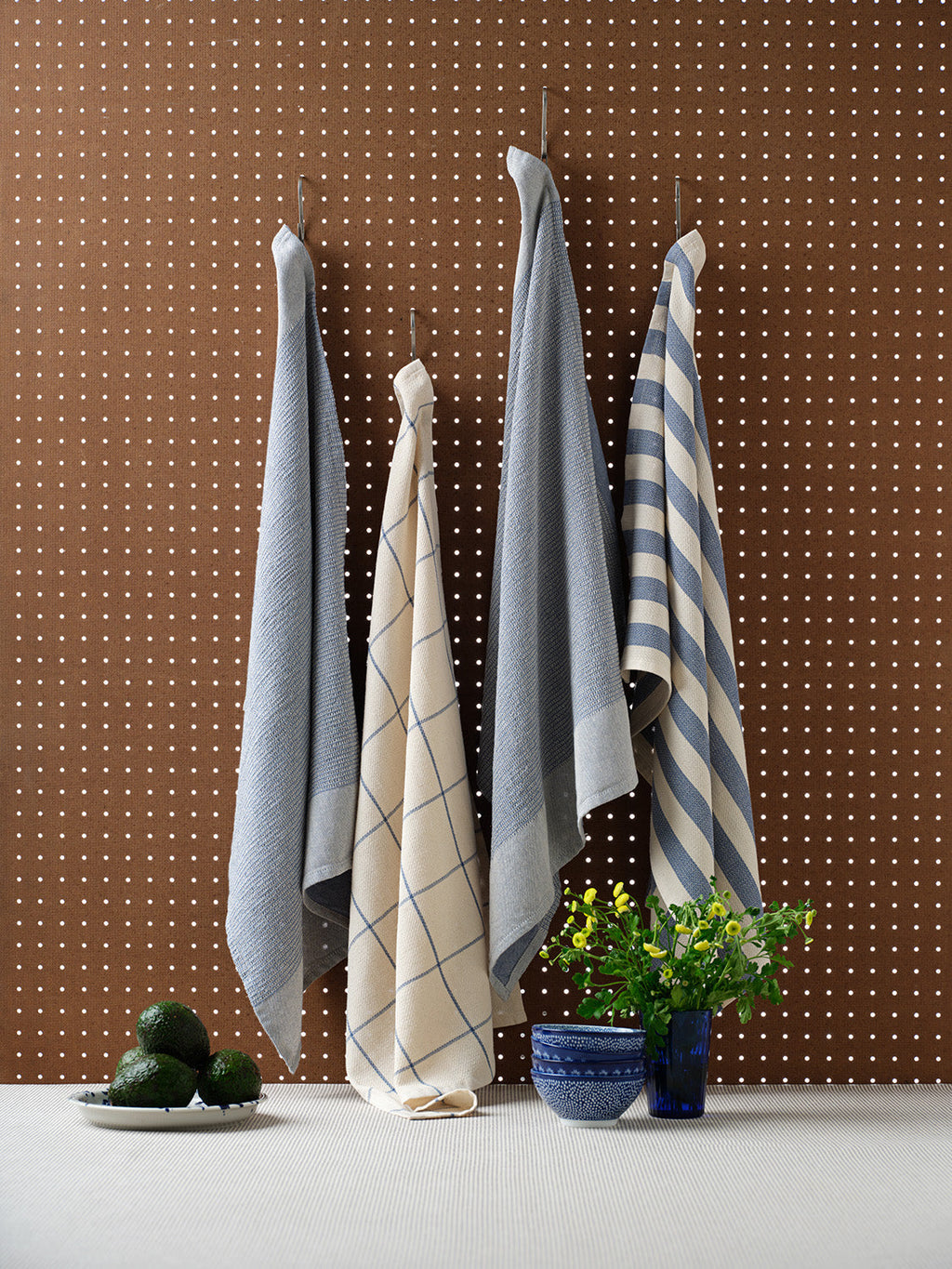 Cotton Kitchen Towels | Set of 4 | 100% Cotton | Waffle & Minimal Weave | Low Lint | Powered by People