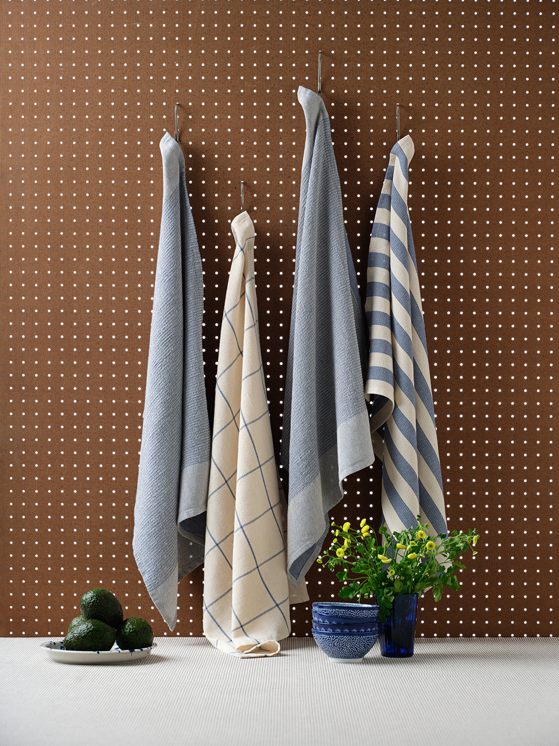 Cotton Kitchen Towels | Set of 4 | 100% Cotton | Waffle & Minimal Weave | Low Lint | Powered by People