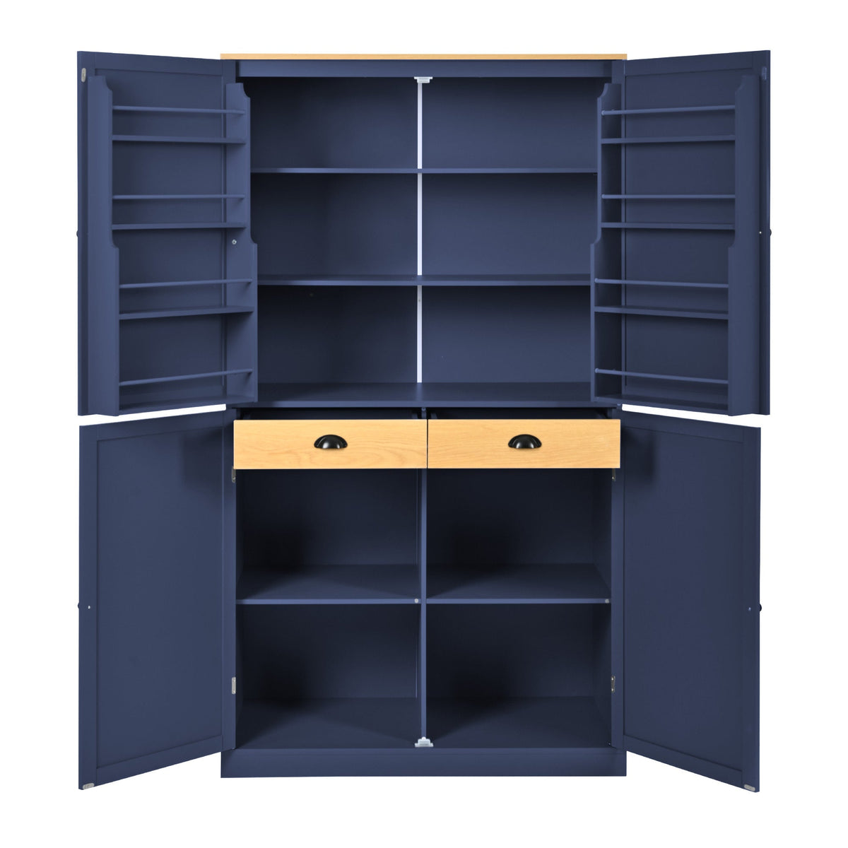 Large Kitchen Pantry Storage Cabinet | 71" Tall | MDF | White, Gray or Blue