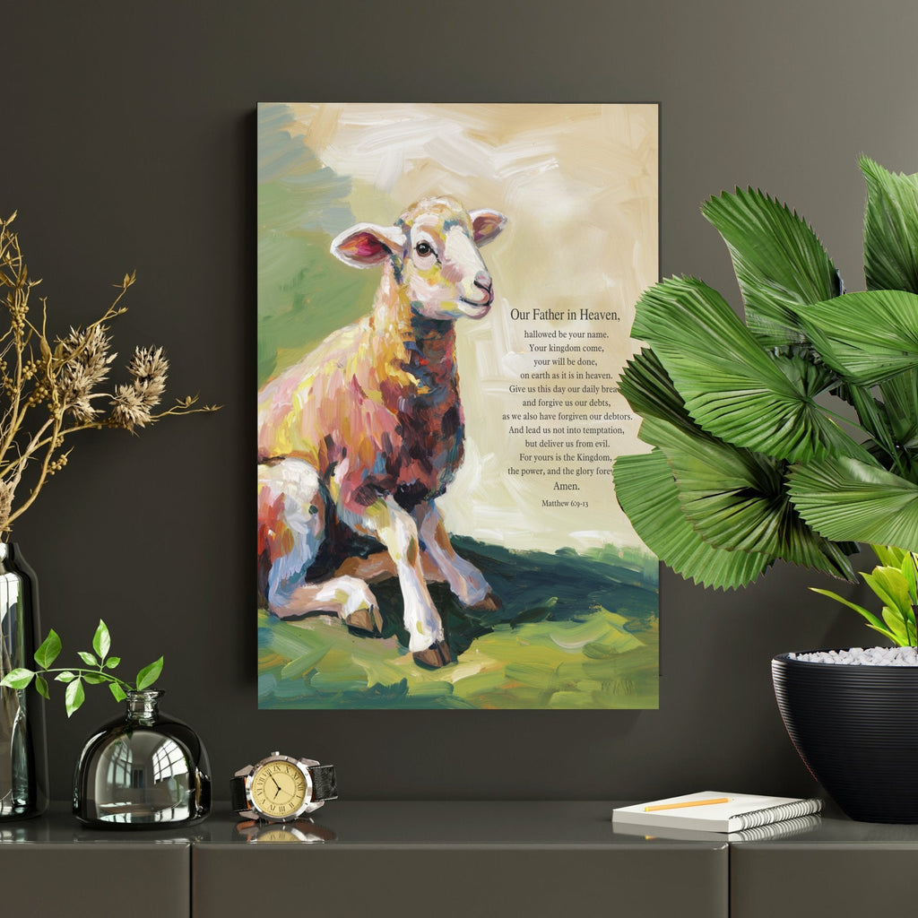 Wall Decor Giclee Poster Art Print - our Father in Heaven Bible Verse