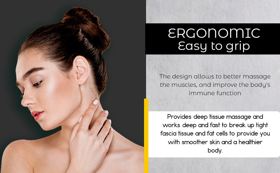 Rolling Body Massager | Stainless Steel Rollers | Deep Tissue | Ergonomic | Shower-Safe | Portable | Choixe