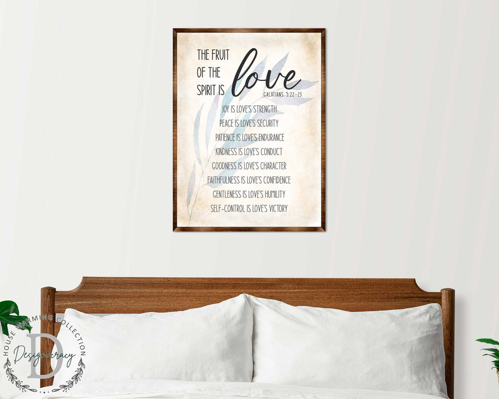 Fruit of the Spirit Sign - Wooden Christian sign - Verse sign - Galatians 5 22 - House warming gift - Bible sign - Scripture sign - 310347
