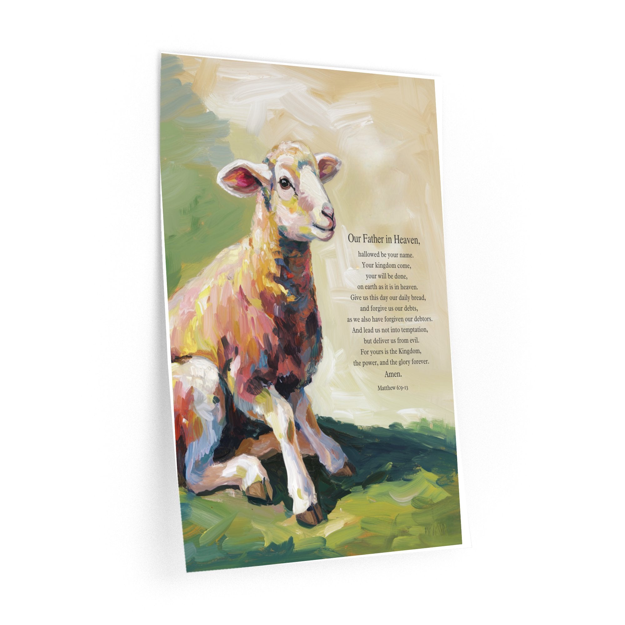 Wall Decor Giclee Poster Art Print - our Father in Heaven Bible Verse