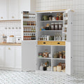 Large Kitchen Pantry Storage Cabinet | 71" Tall | MDF | White, Gray or Blue