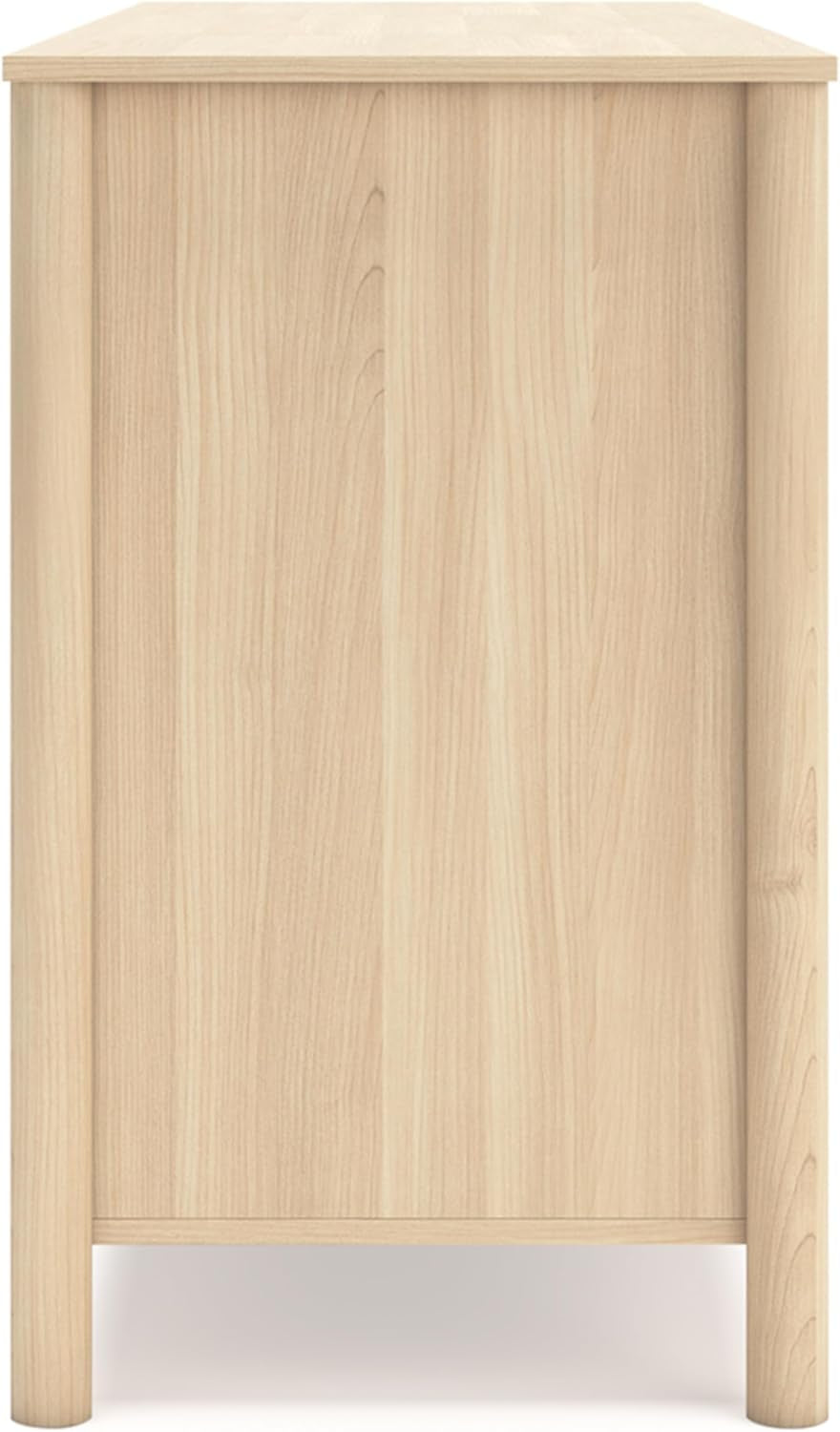 Light Brown Six Drawer Dresser For Bedroom Storage