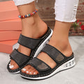One lined thick soled slippers for women's beach sandals