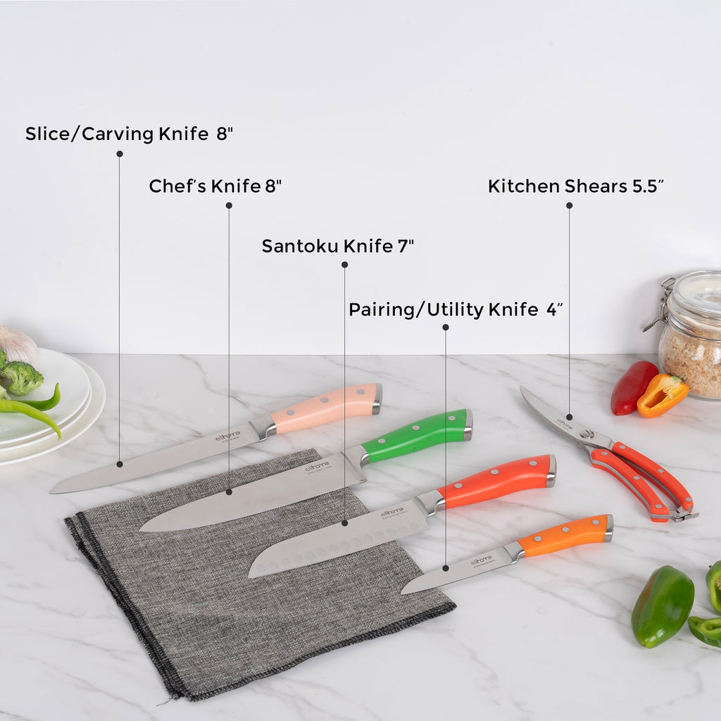 5-Piece Professional Kitchen Knife Set | Ergonomic Handles | Stainless Steel