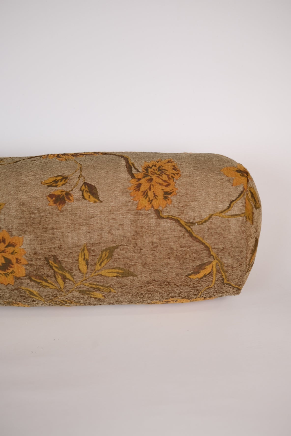 Charlotte Reversible Couch Pillow | Green Tapestry & Mustard Velvet | European Style