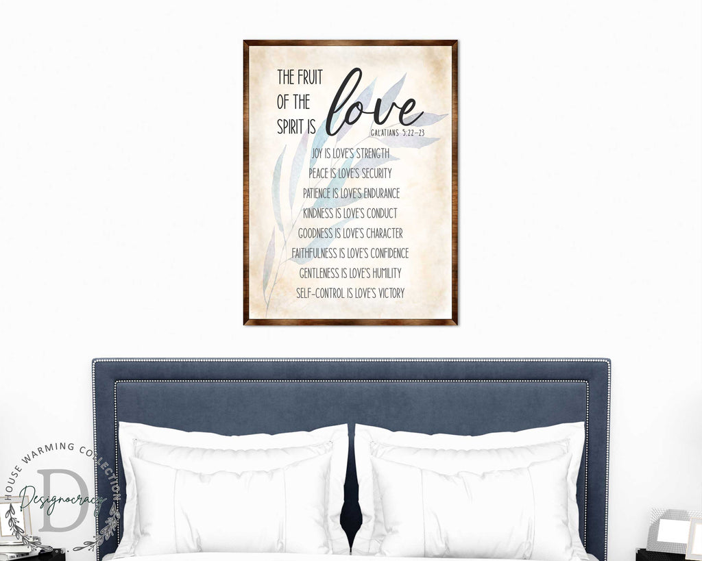 Fruit of the Spirit Sign - Wooden Christian sign - Verse sign - Galatians 5 22 - House warming gift - Bible sign - Scripture sign - 310347