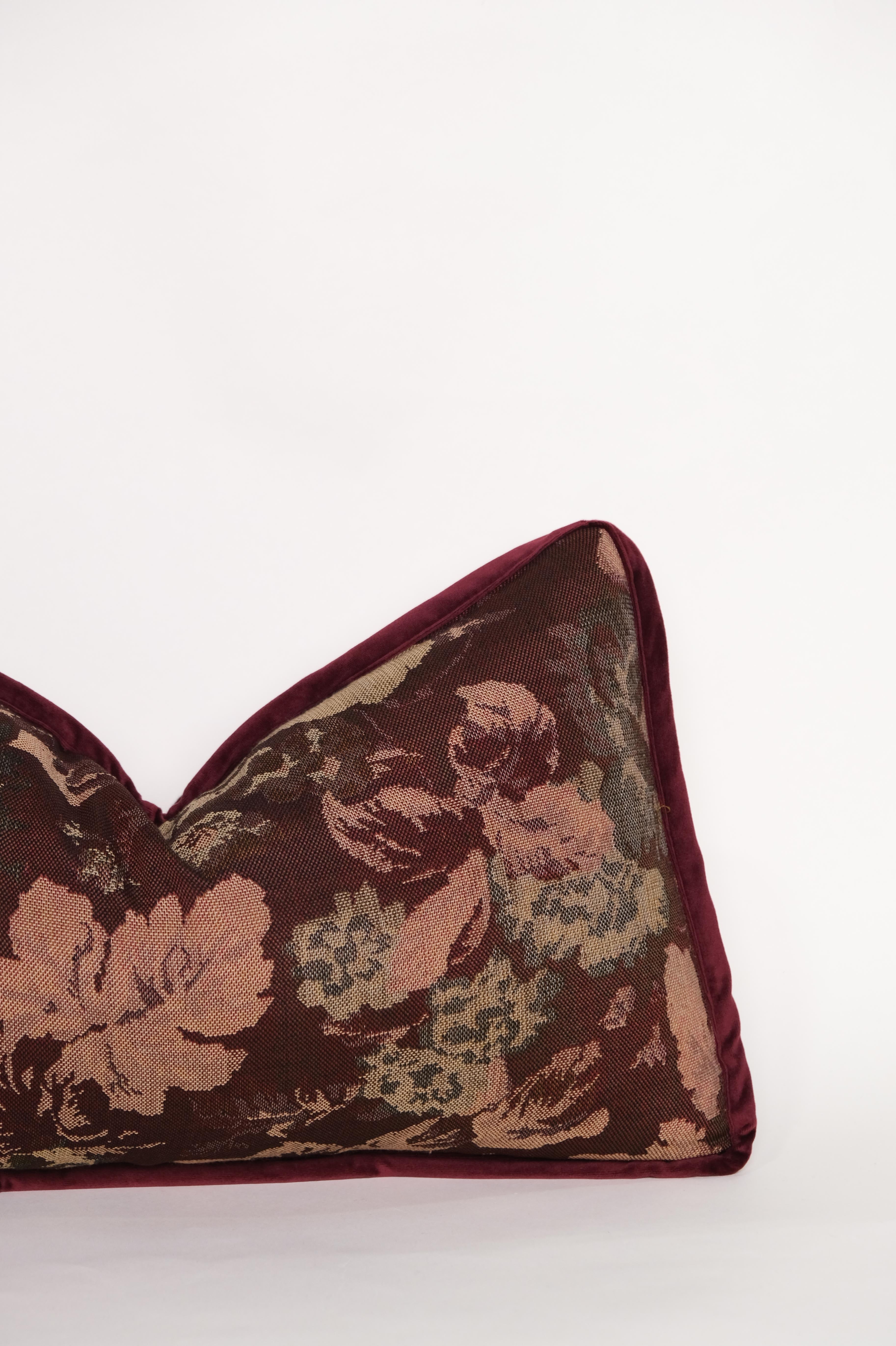 Tapestry Lumbar Couch Pillow | Reversible | European Romance Collection