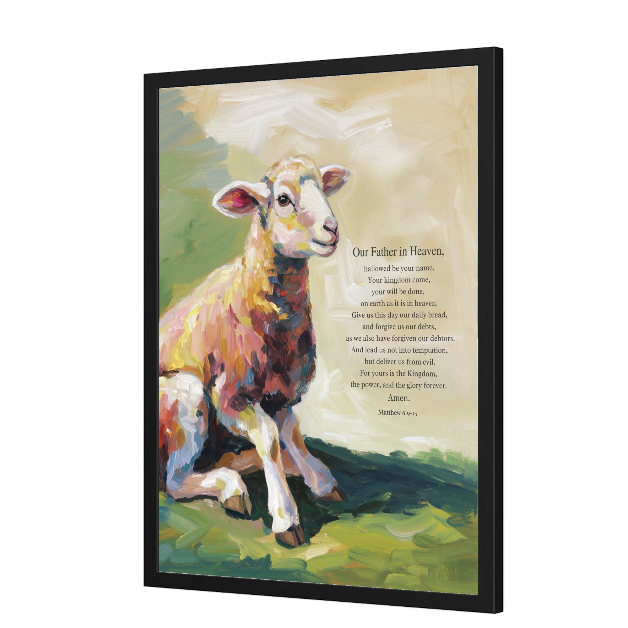 Wall Decor Giclee Poster Art Print - our Father in Heaven Bible Verse