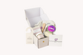 Lavender Thank You Gift Box | 7-Piece All Natural Bath & Body Set | Soy Candle, Clay Mask, Soap & More | Lizush