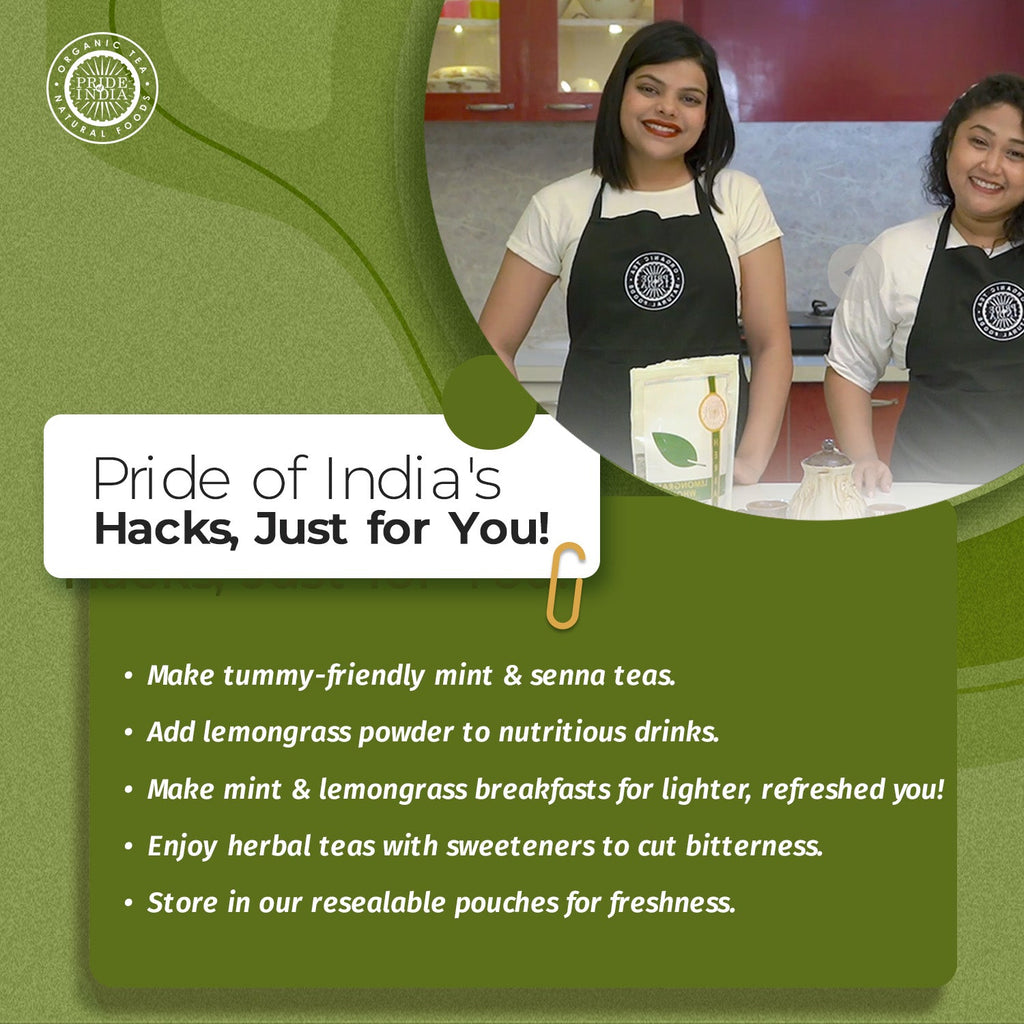 Digestive Health Trio | Mint, Lemongrass & Senna | Gluten-Free | Plant-Based | Pride India Brands
