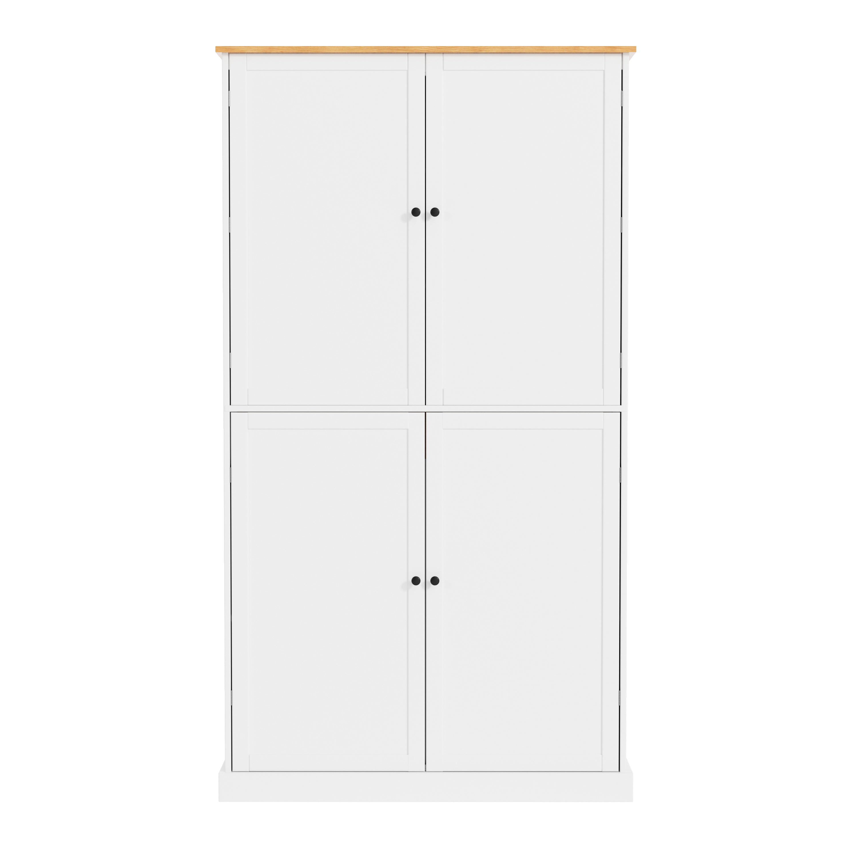 Large Kitchen Pantry Storage Cabinet | 71" Tall | MDF | White, Gray or Blue