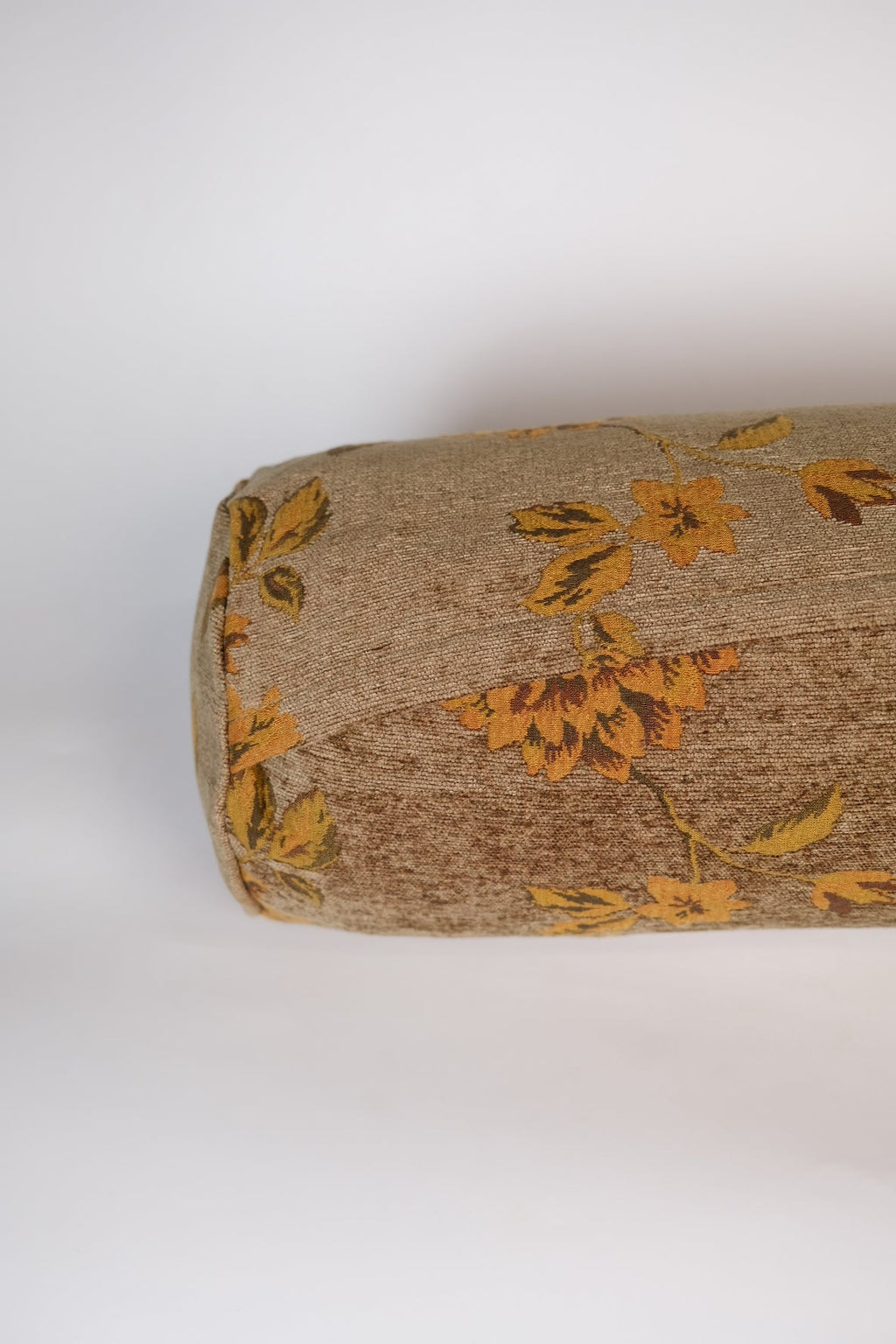 Charlotte Reversible Couch Pillow | Green Tapestry & Mustard Velvet | European Style