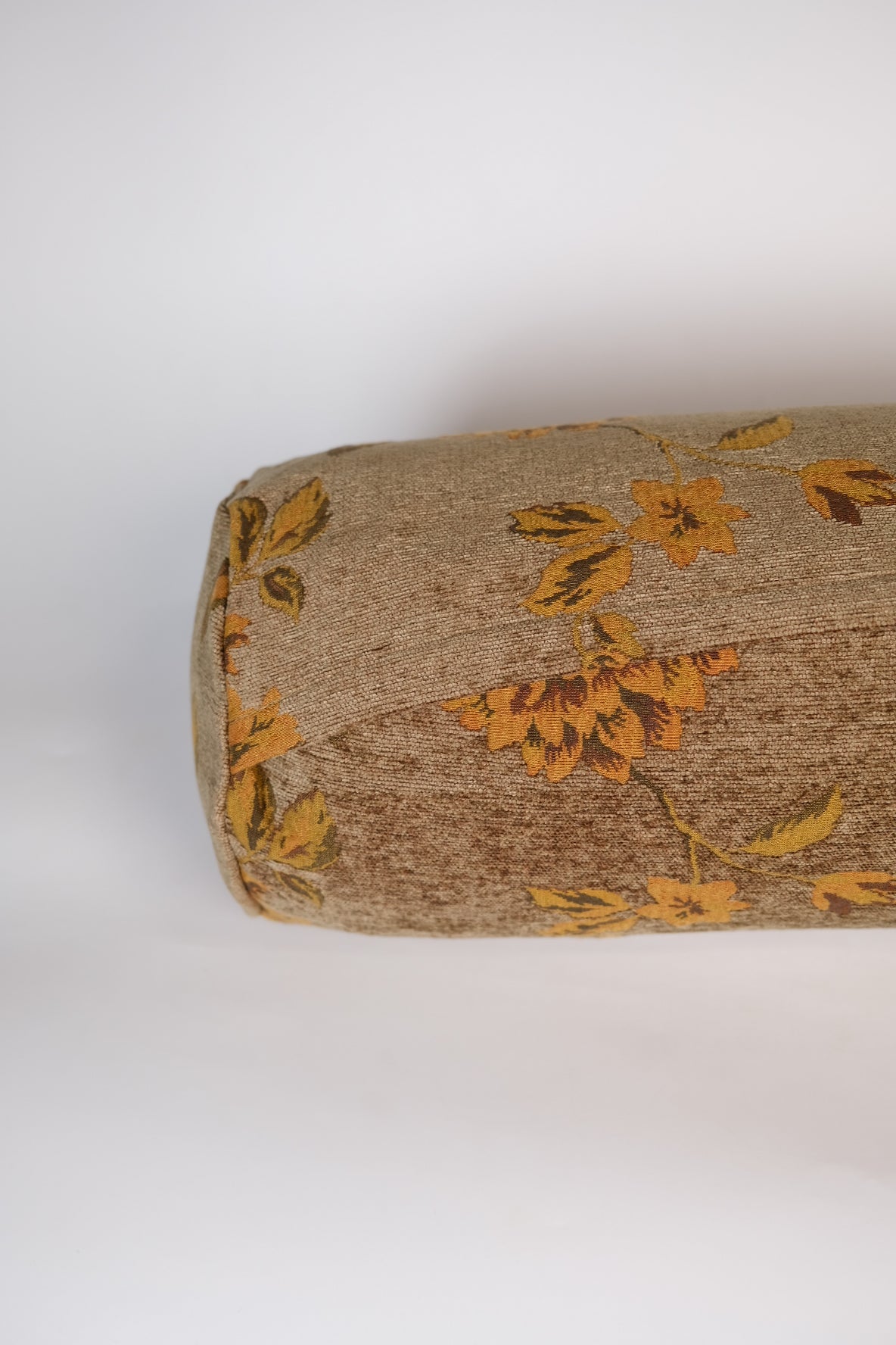 Charlotte Reversible Couch Pillow | Green Tapestry & Mustard Velvet | European Style