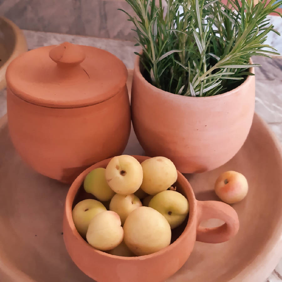 Handcrafted Terracotta Kitchen Collection | Pots & Pitcher | By Alcantara-Frederic