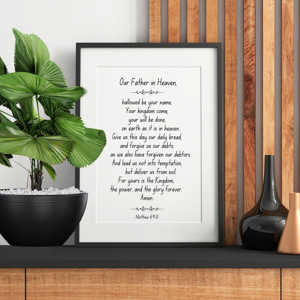 Wall Decor Giclee Poster Art Print - our Father in Heaven