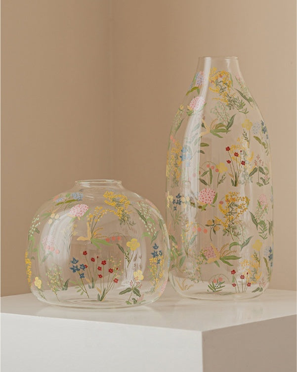 Transparent Glass Flower Vase